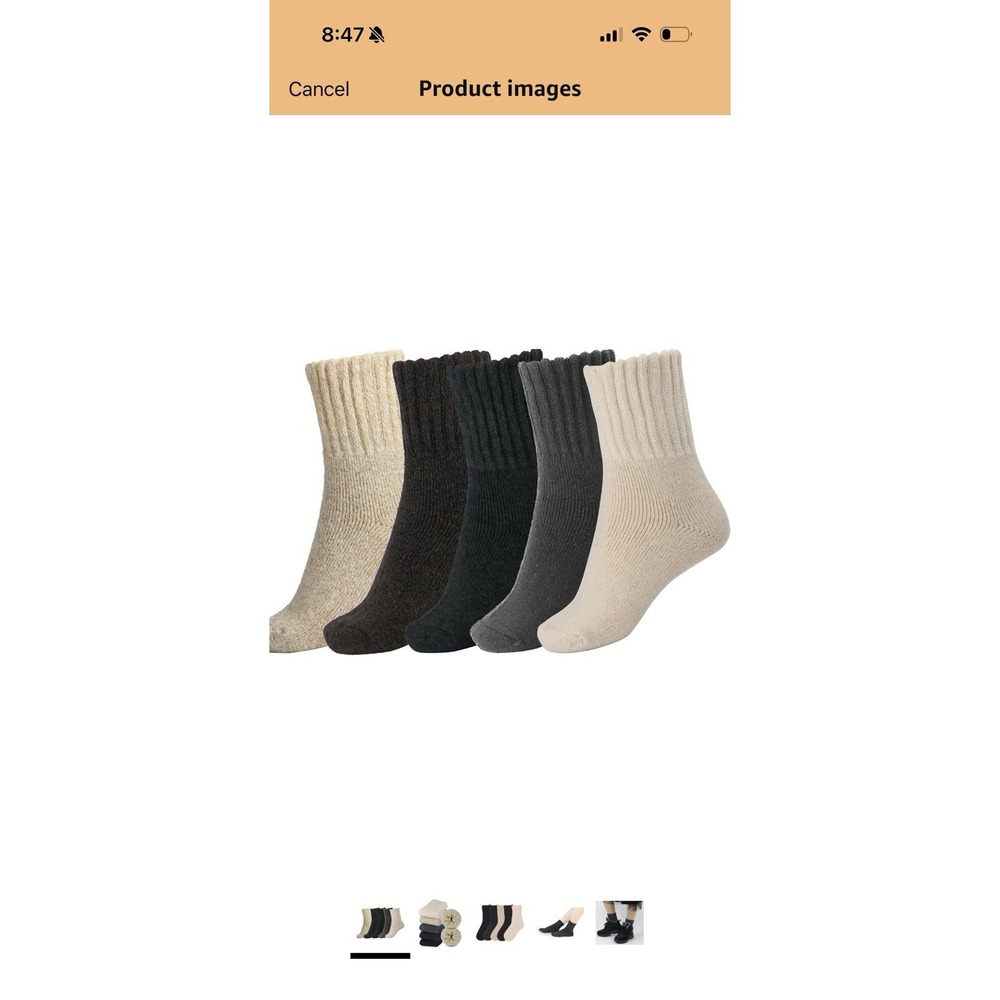 5 Bomkinta Boot‎ Socks Women's Medium 5-11 Solid Thick Warm Cozy Crew Socks New
